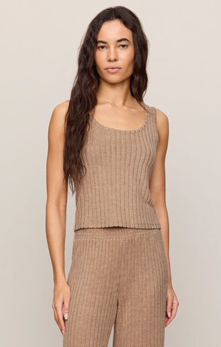 Z Supply Loungewear- Sleepwear - Tops Xsm Double Scoop Rib Tank Light Toffee