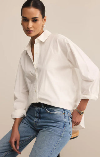 Z Supply Tops - Blouse Elevated Poplin Shirt White