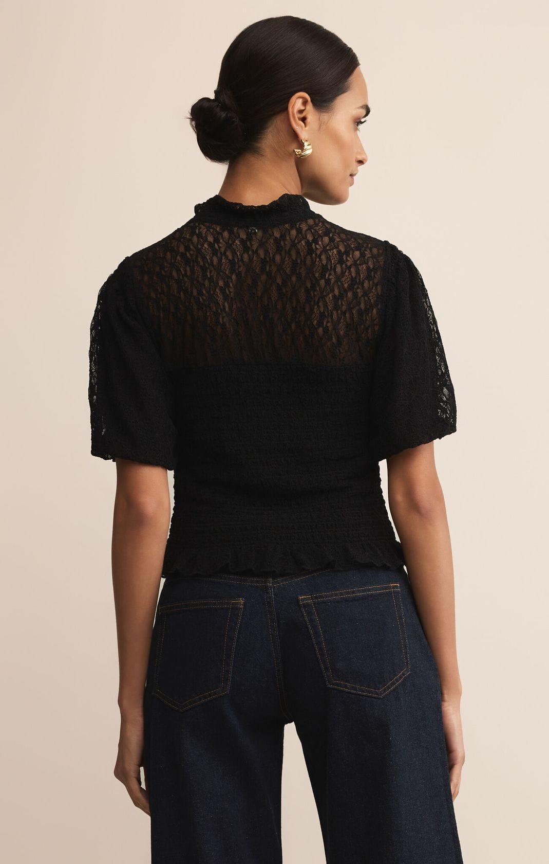 Z Supply Tops - Blouse Sale Glimpse Lace Top Black