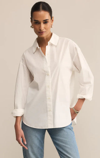 Z Supply Tops - Blouse Xsm Elevated Poplin Shirt White