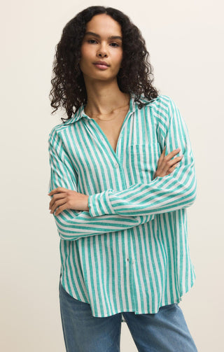 Z Supply Tops - Blouse Xsm The Perfect Linen Top  La Palma