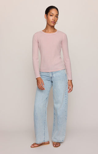 Z Supply Tops - Long-Sleeve Arlet Mini Thermal Top Soft Blush
