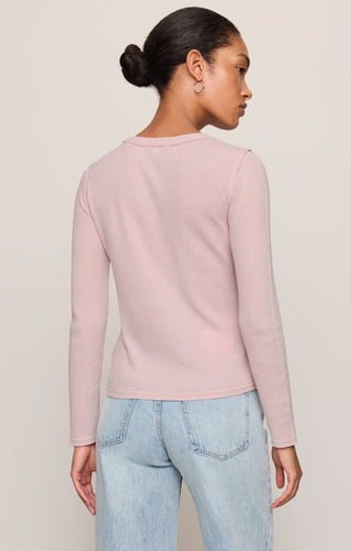 Z Supply Tops - Long-Sleeve Arlet Mini Thermal Top Soft Blush