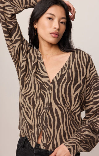 Z Supply Tops - Outerwear - Cardigans All The Wild Cardigan Dark Chocolate