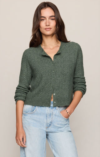 Z Supply Tops - Outerwear - Cardigans Xsm Medina Pointelle Cardigan Monstera