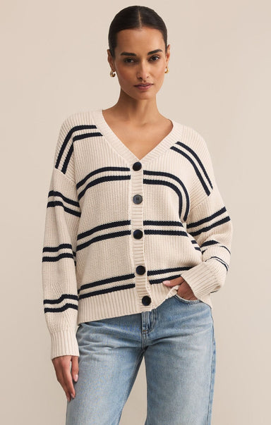 Z Supply Tops - Outerwear - Cardigans Xsm Sale Boyfriend Striped Cardigan Crystal