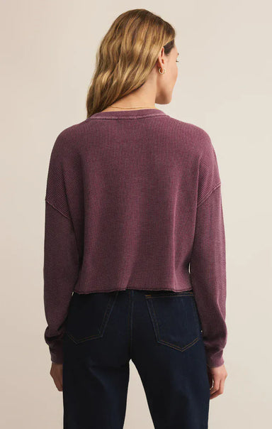 Z Supply Tops - Pullover Sale Angel Mini Thermal Top Merlot