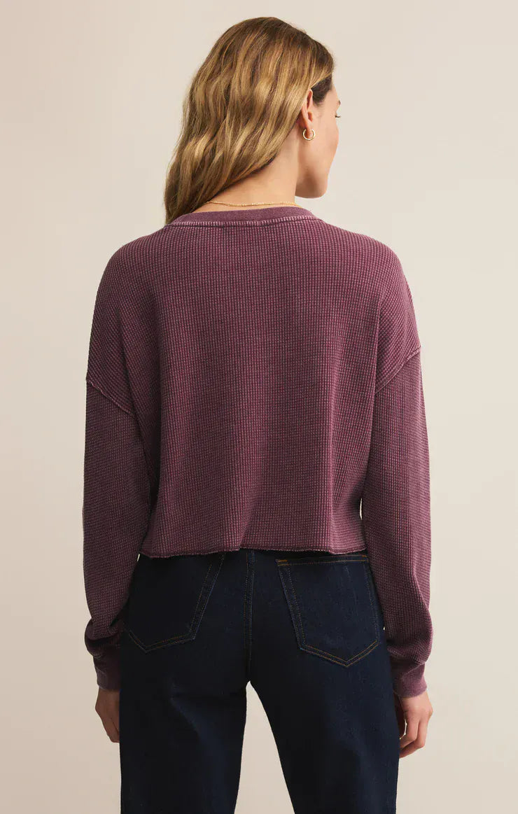 Z Supply Tops - Pullover Sale Angel Mini Thermal Top Merlot