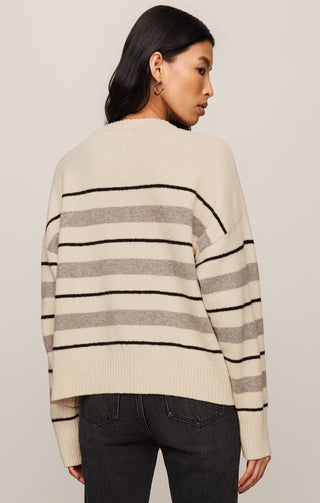 Z Supply Tops - Sweaters Cirrus Stripe Sweater Chalk