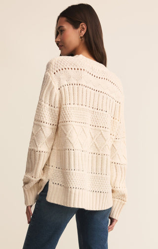 Z Supply Tops - Sweaters Sale Cento Cable Sweater Warm White
