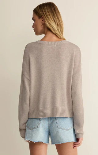 Z Supply Tops - Sweaters Sienna Patriot Sweater Natural Heather