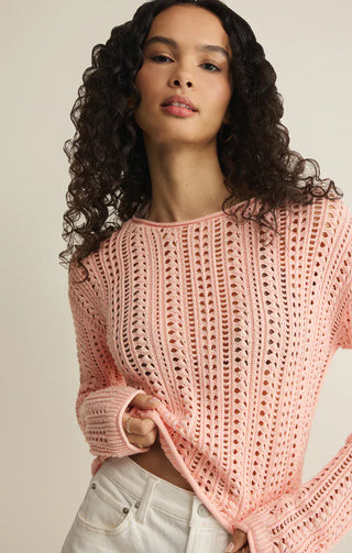 Z Supply Tops - Sweaters Upland Crochet Sweater Bellini