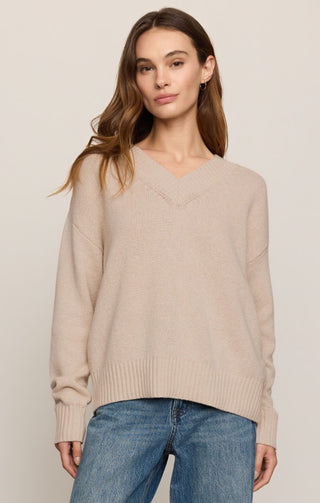 Z Supply Tops - Sweaters Xsm Cloud Spun V-Neck Sweater Frosted Pearl