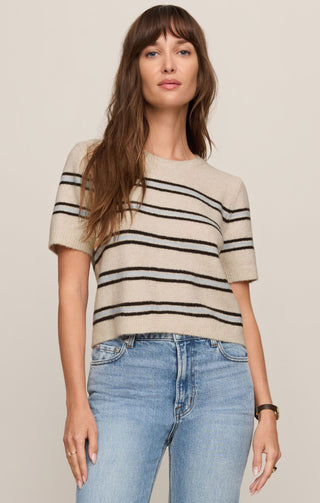 Z Supply Tops - Sweaters Xsm Gatewood Stripe Sweater Light Oatmeal Heather