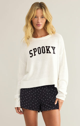 Z Supply Tops - Sweaters Xsm Spooky Sweater Sandstone