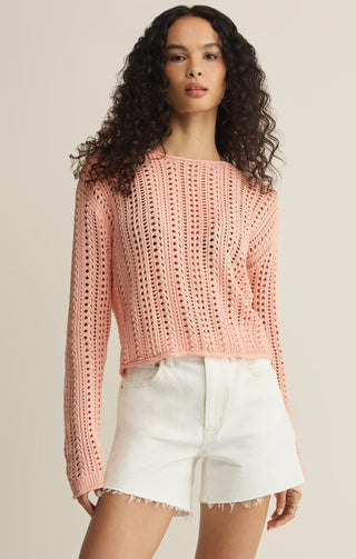 Z Supply Tops - Sweaters Xsm Upland Crochet Sweater Bellini