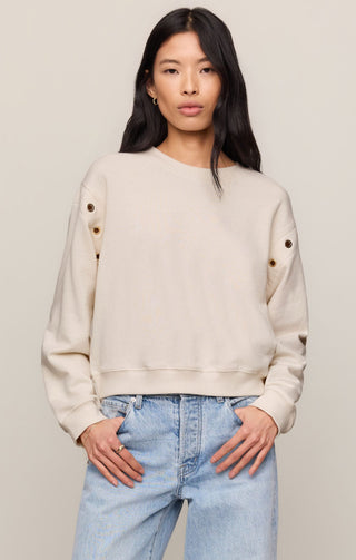 Z Supply Tops - Sweatshirt Axel Grommet Sweatshirt Sandstone