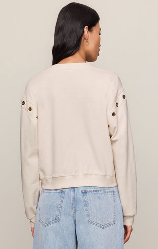 Z Supply Tops - Sweatshirt Axel Grommet Sweatshirt Sandstone