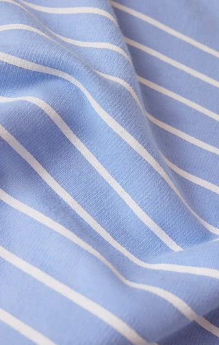 Z Supply Tops - Sweatshirt V-Neck Striped Weekender Barcelona Blue