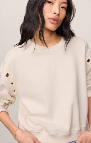 Z Supply Tops - Sweatshirt Xsm Axel Grommet Sweatshirt Sandstone