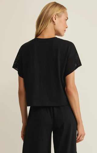 Z Supply Tops - T-Shirts Banyan Crochet Top Black