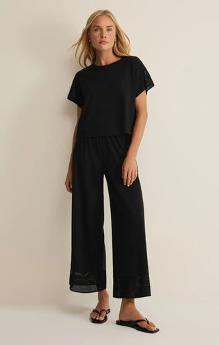 Z Supply Tops - T-Shirts Banyan Crochet Top Black