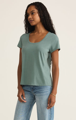 Z Supply Tops - T-Shirts Sale Anywhere Scoop Tee Sea Pine