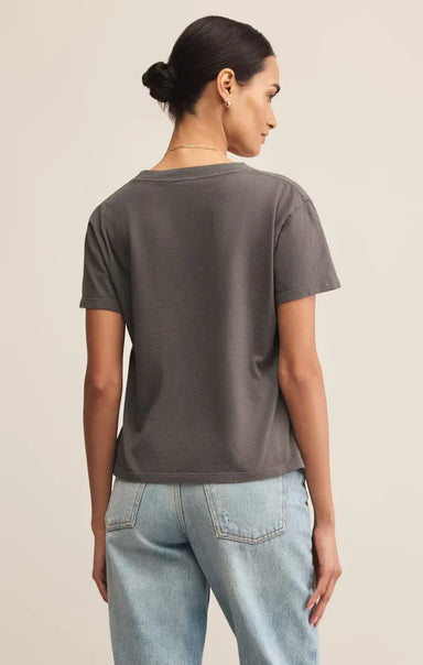 Z Supply Tops - T-Shirts Sale Weekdays V-Neck Tee Washed Grey