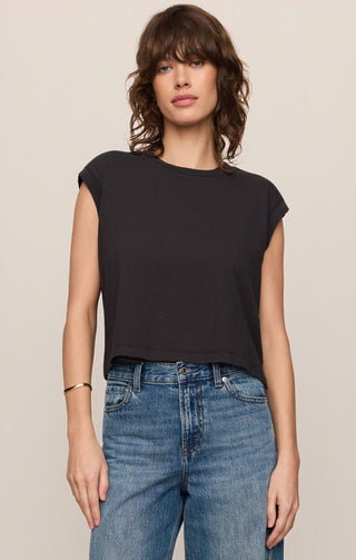 Z Supply Tops - T-Shirts Xsm Flex Sleeveless Tee Ash Black