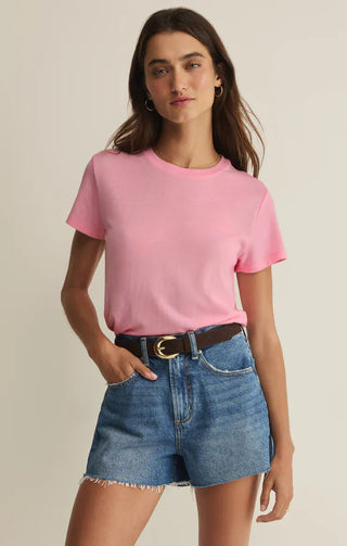 Z Supply Tops - T-Shirts Xsm Tourist Knit Jersey Tee Pink Sunrise