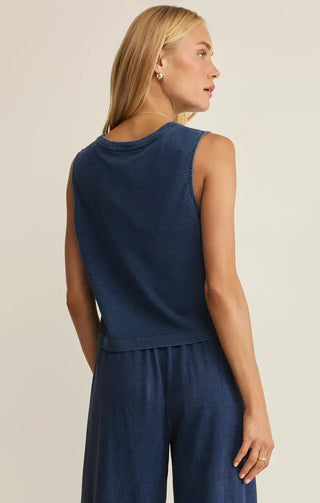 Z Supply Tops - Tank Top Sloane Jersey Muscle Tank Indigo