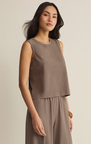 Z Supply Tops - Tank Top Sloane Jersey Muscle Tank Perfectly Taupe
