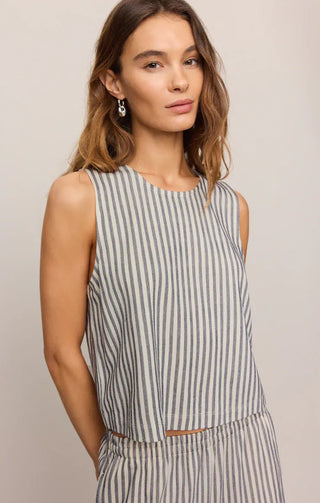 Z Supply Tops - Tank Top Sloane Knit Striped Top Eclipse