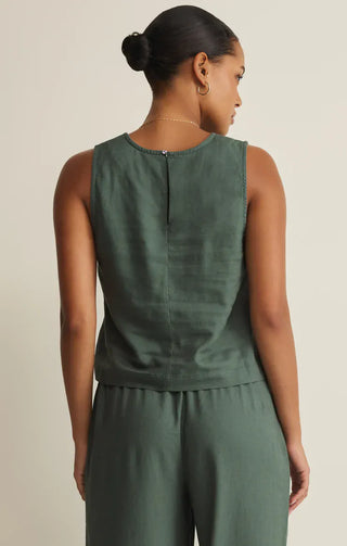 Z Supply Tops - Tank Top Sloane Linen Top Everglade