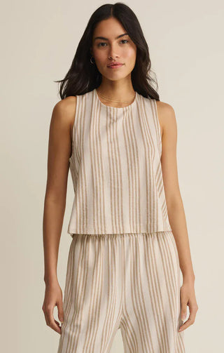 Z Supply Tops - Tank Top Xsm Sloane Knit Striped Top Cloud