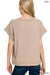 Zenana Sets Ribbed Short Sleeve Tee & Pant Set Ash Mocha