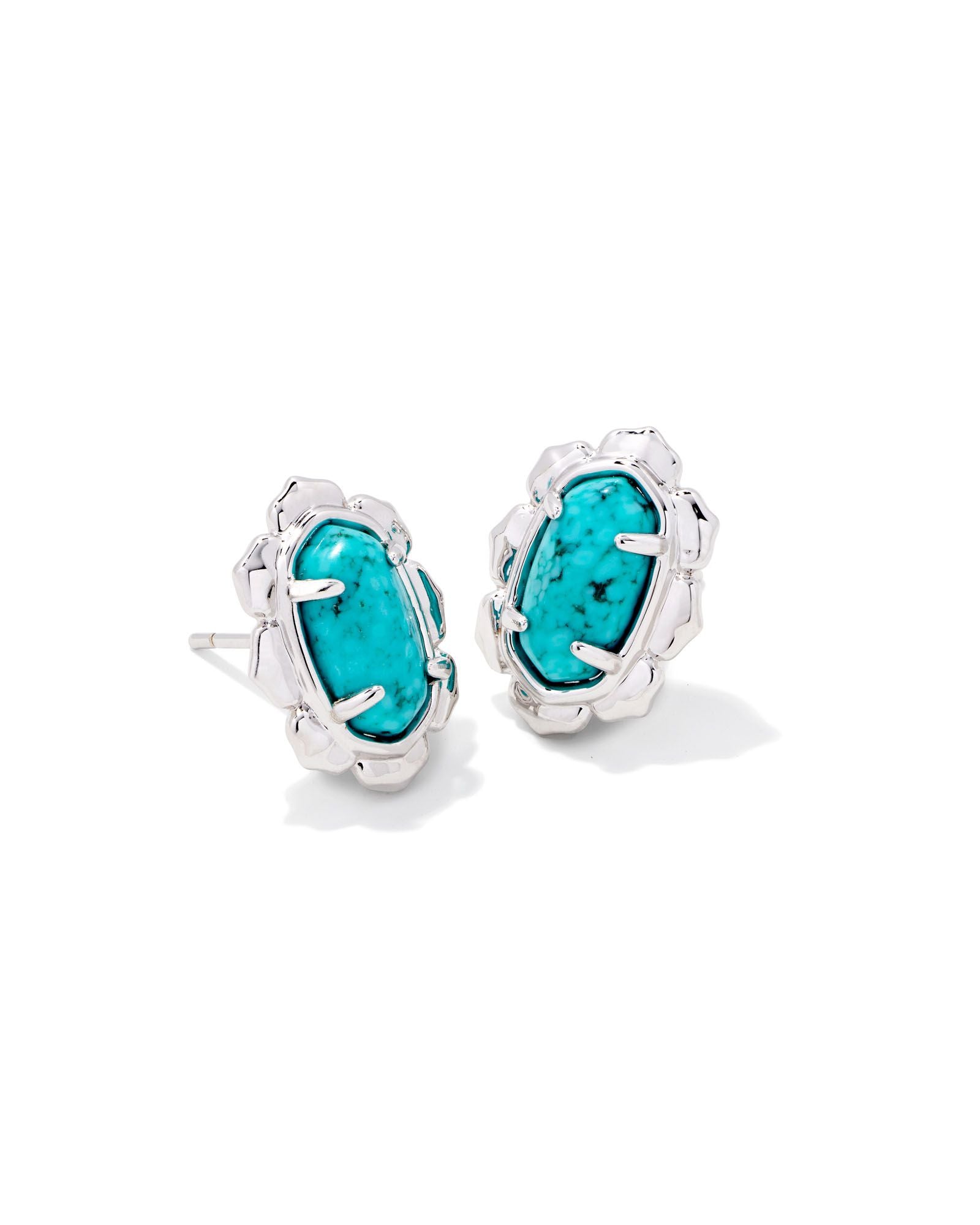 Sale  Piper Stud Earrings Variegate Turquoise
