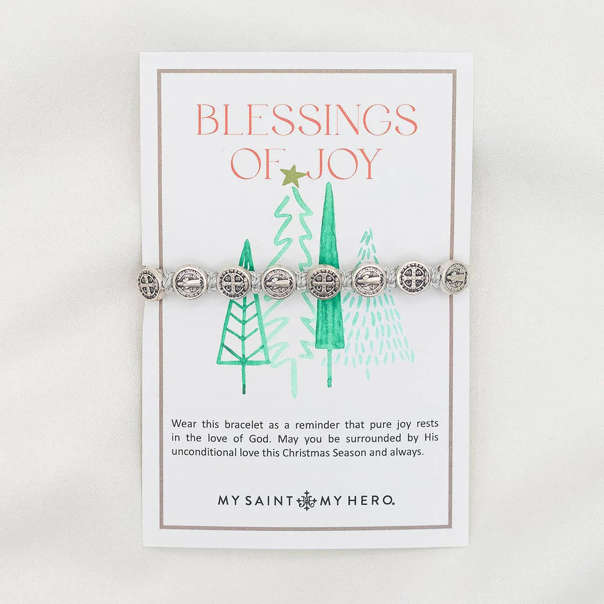 Blessings Of Joy Christmas Bracelet Metallic Gold or Metallic Silver