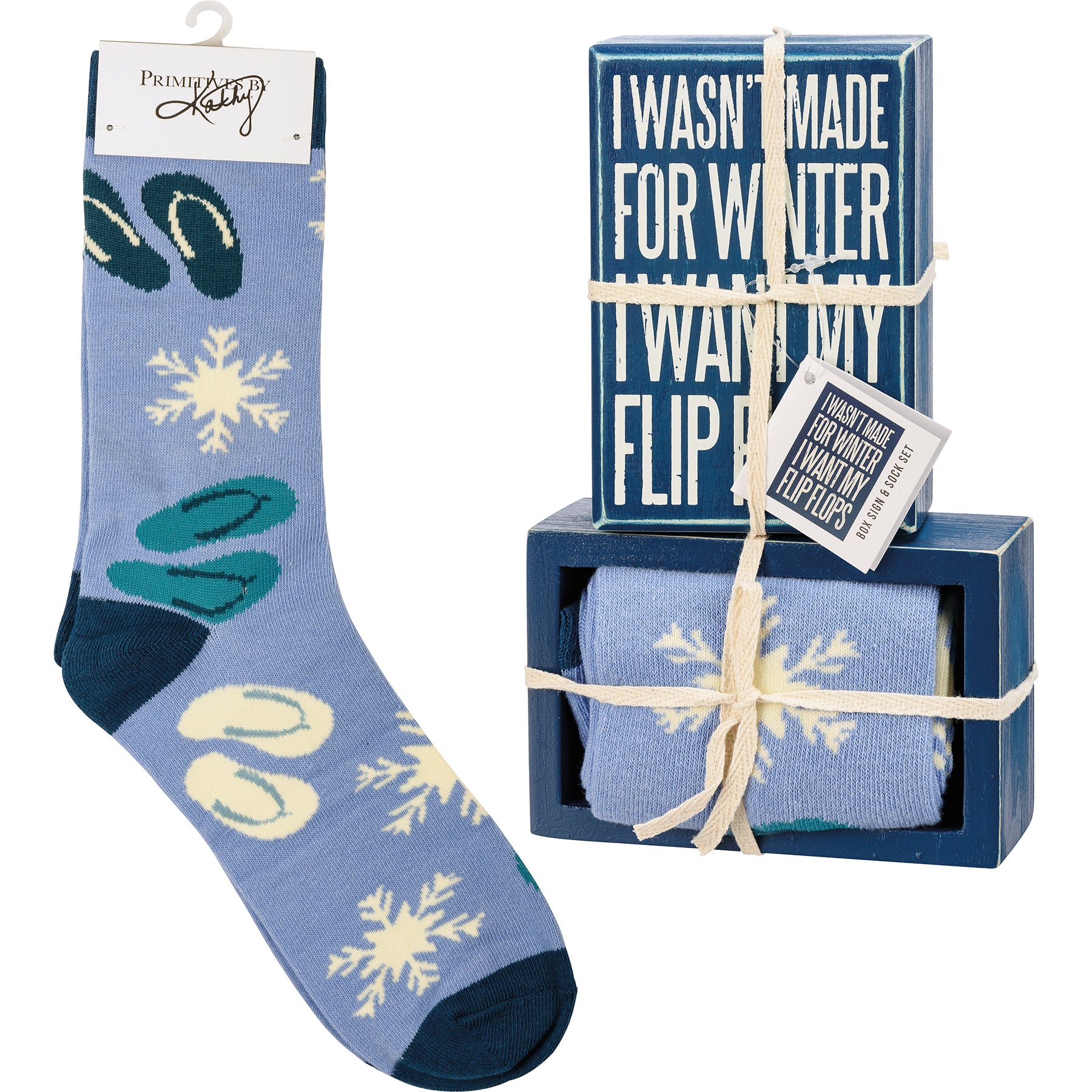 Sale Box Sign & Sock Set Flip Flops — Distinctively Hers