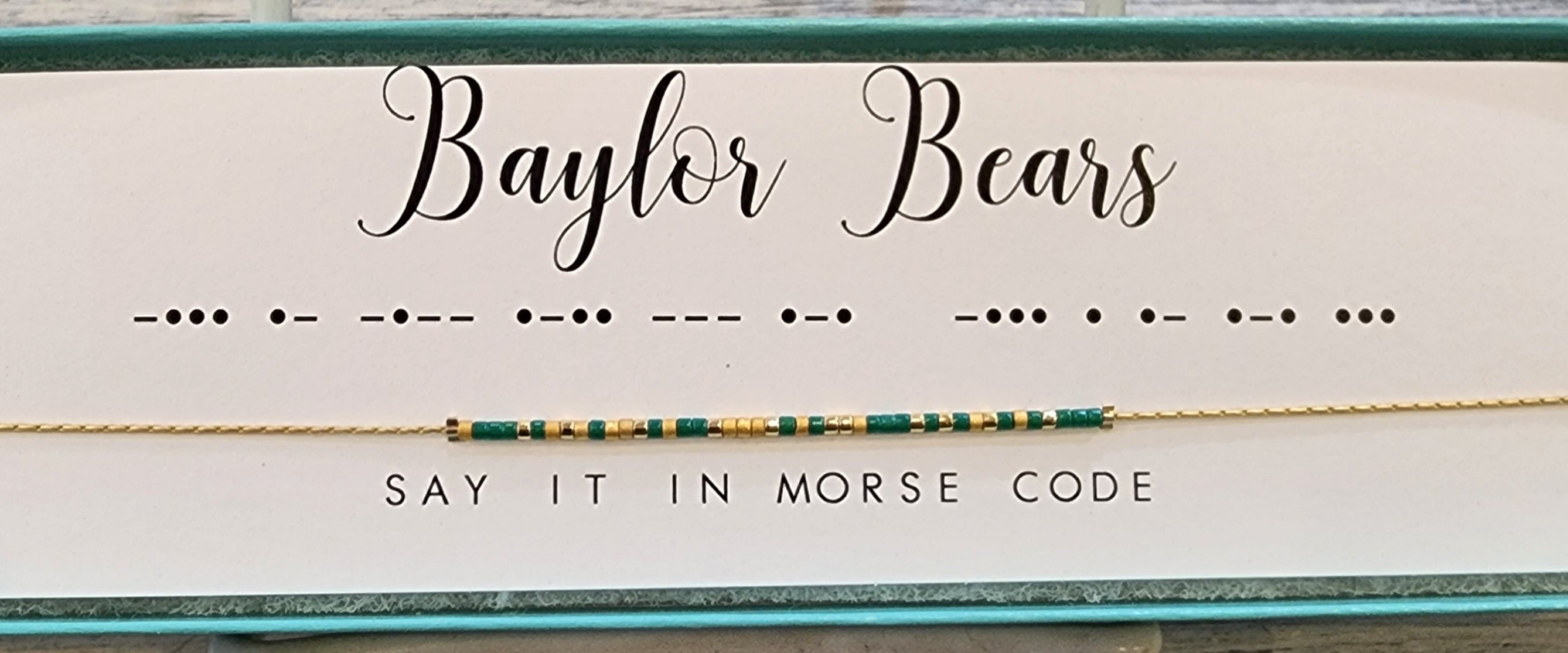Baylor Bears Dot & Dash Necklace