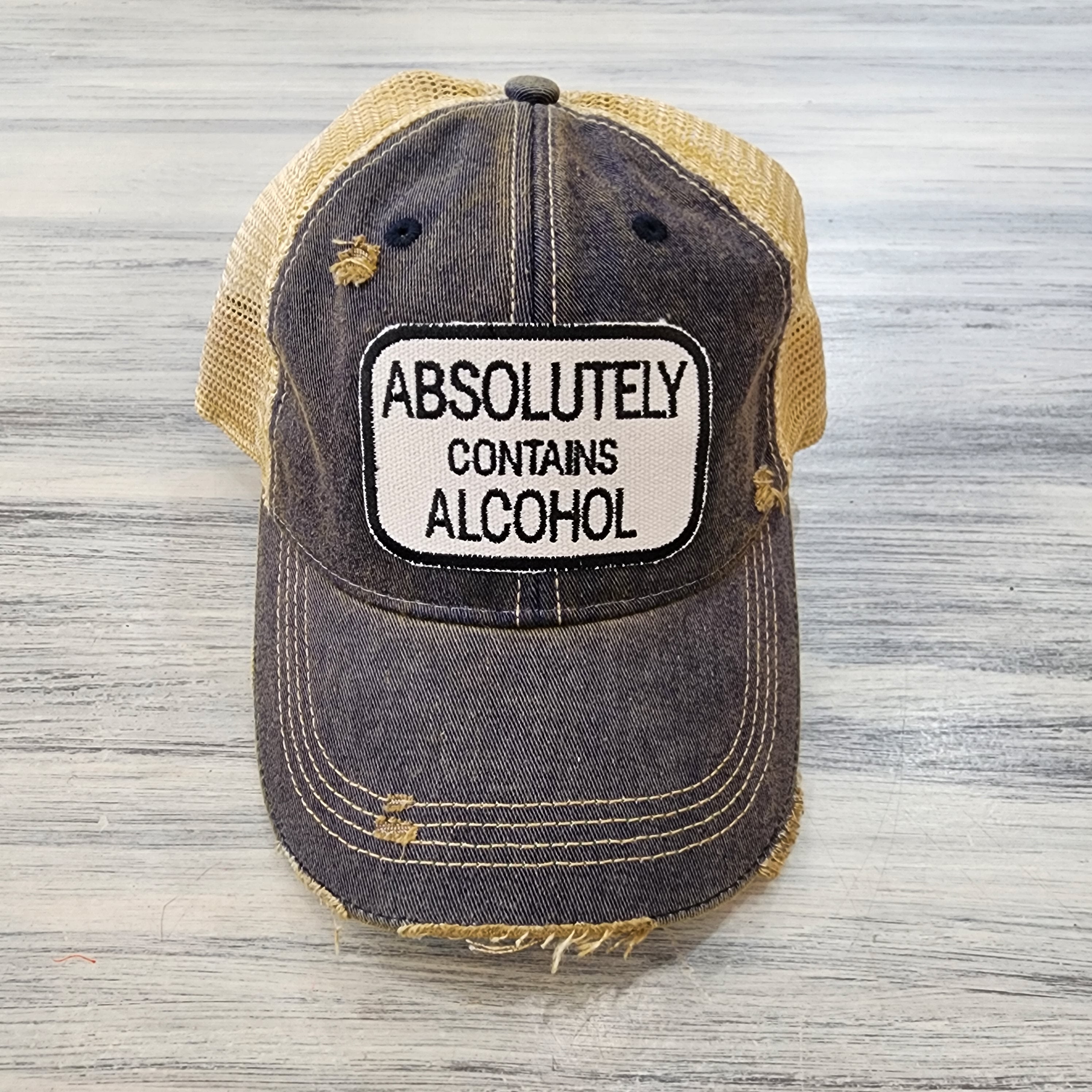 Absolutely Contains Alcohol Baseball Hat
