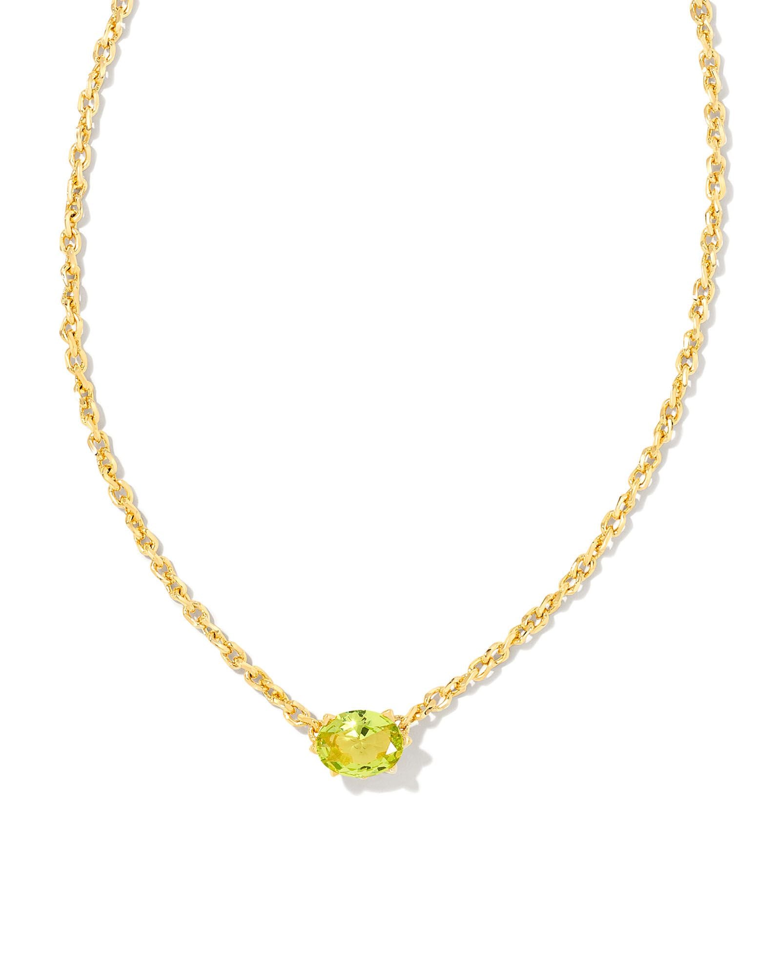 Cailin Peridot Crystal Pendant Necklace