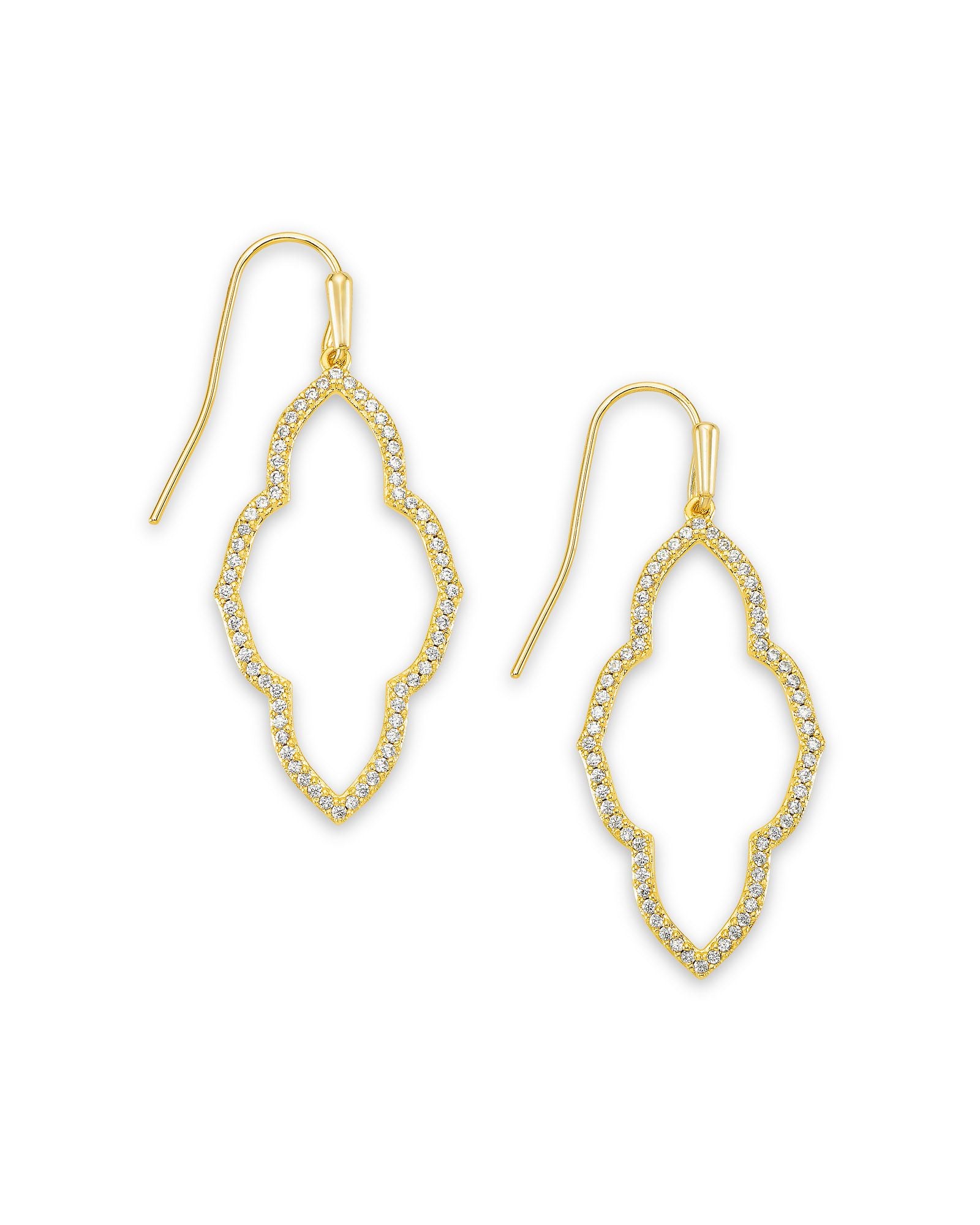 Abbie Small Open Frame Earring - Gold or Silver