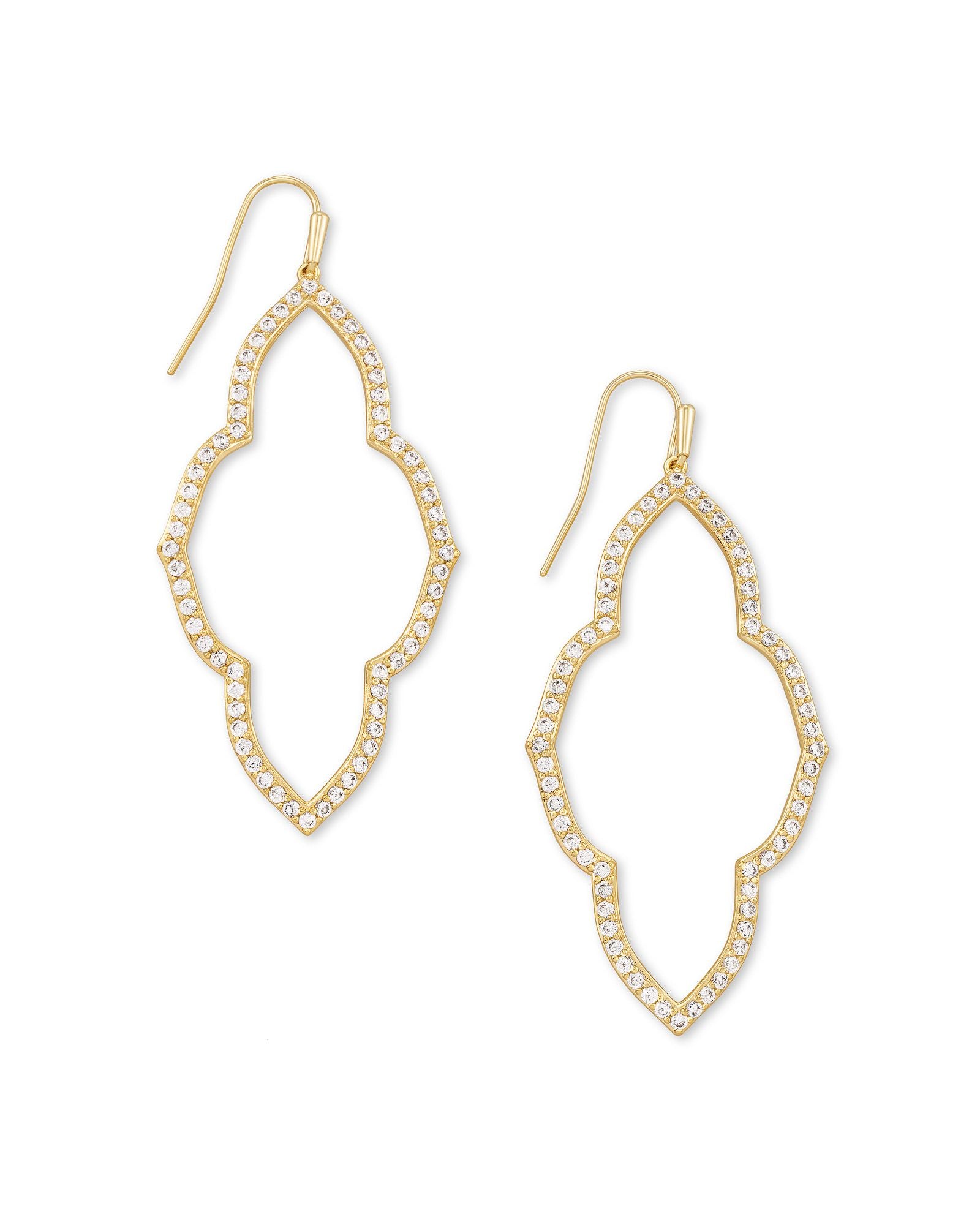 Abbie Open Frame Earring - Gold or Silver