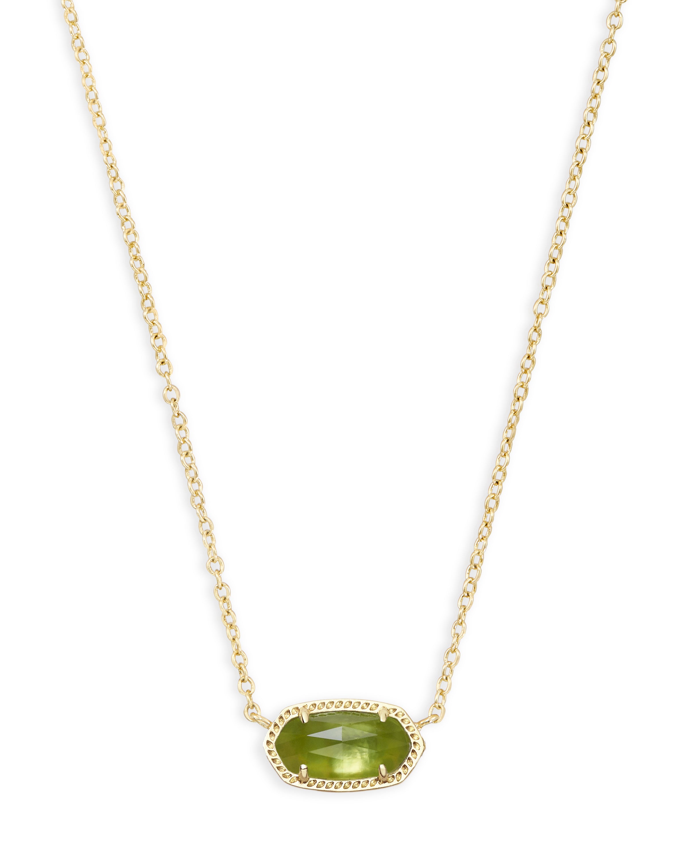 Elisa Necklace Peridot Illusion Gold or Silver