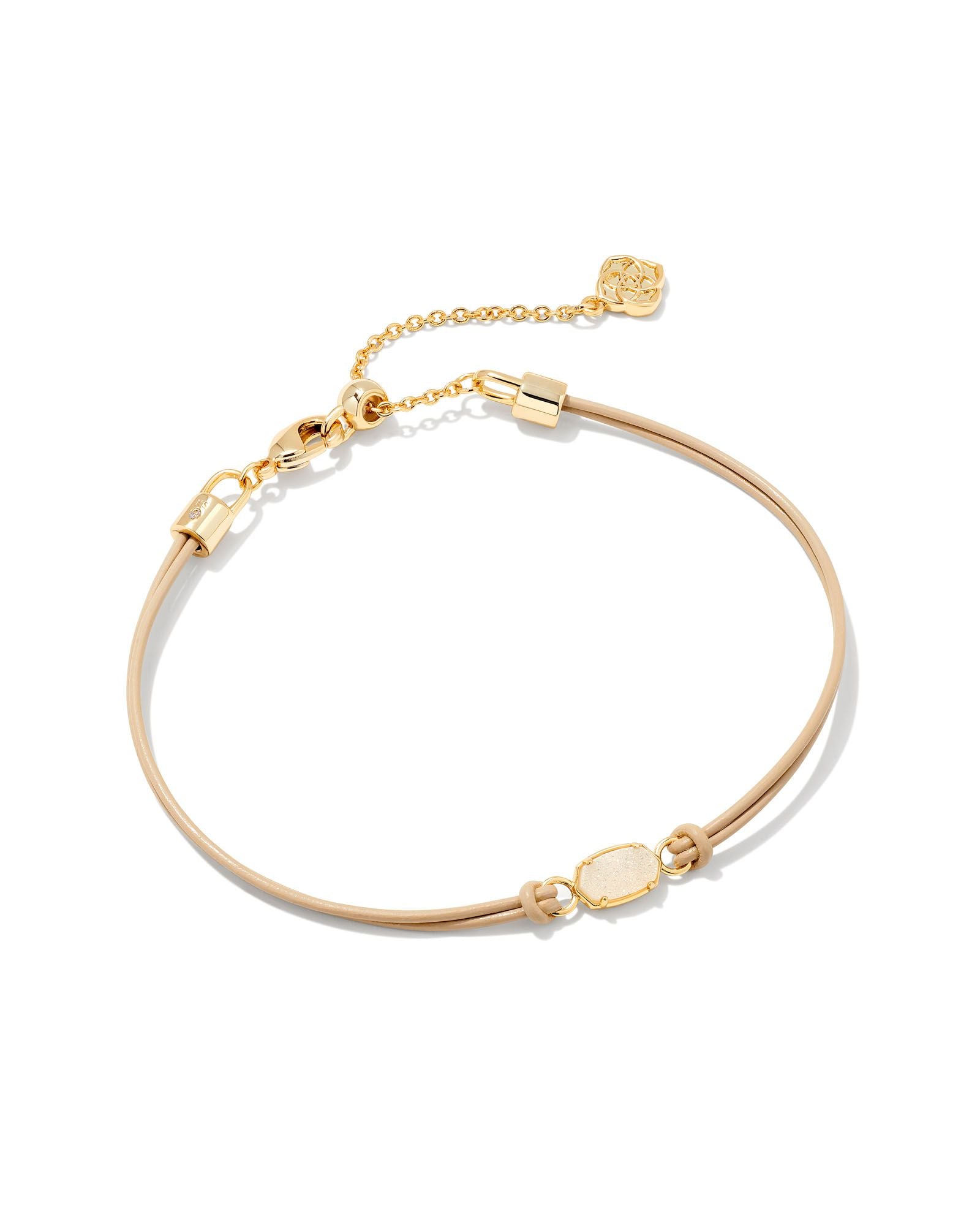 Emilie Corded Bracelet  Gold Iridescent Drusy