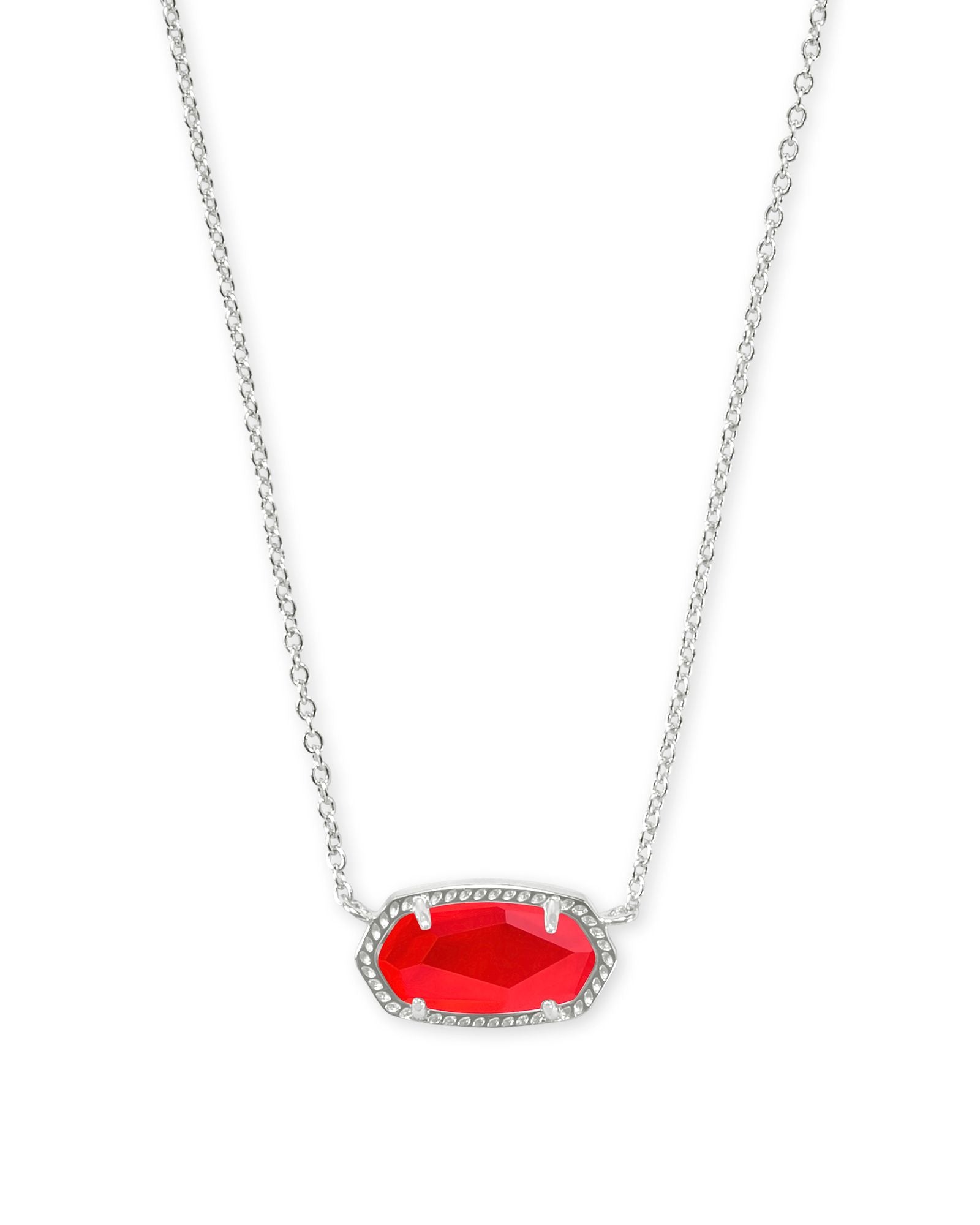 Elisa Necklace Red Illusion Gold or Silver