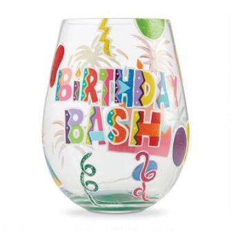 Lolita Stemless Wine Glasses Birthday Bash