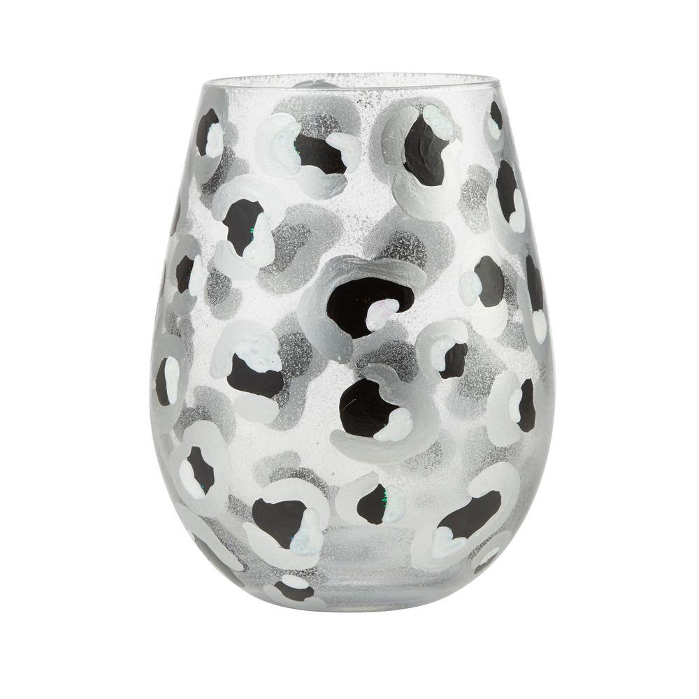 Lolita Stemless Wine Glass Snow Leopard