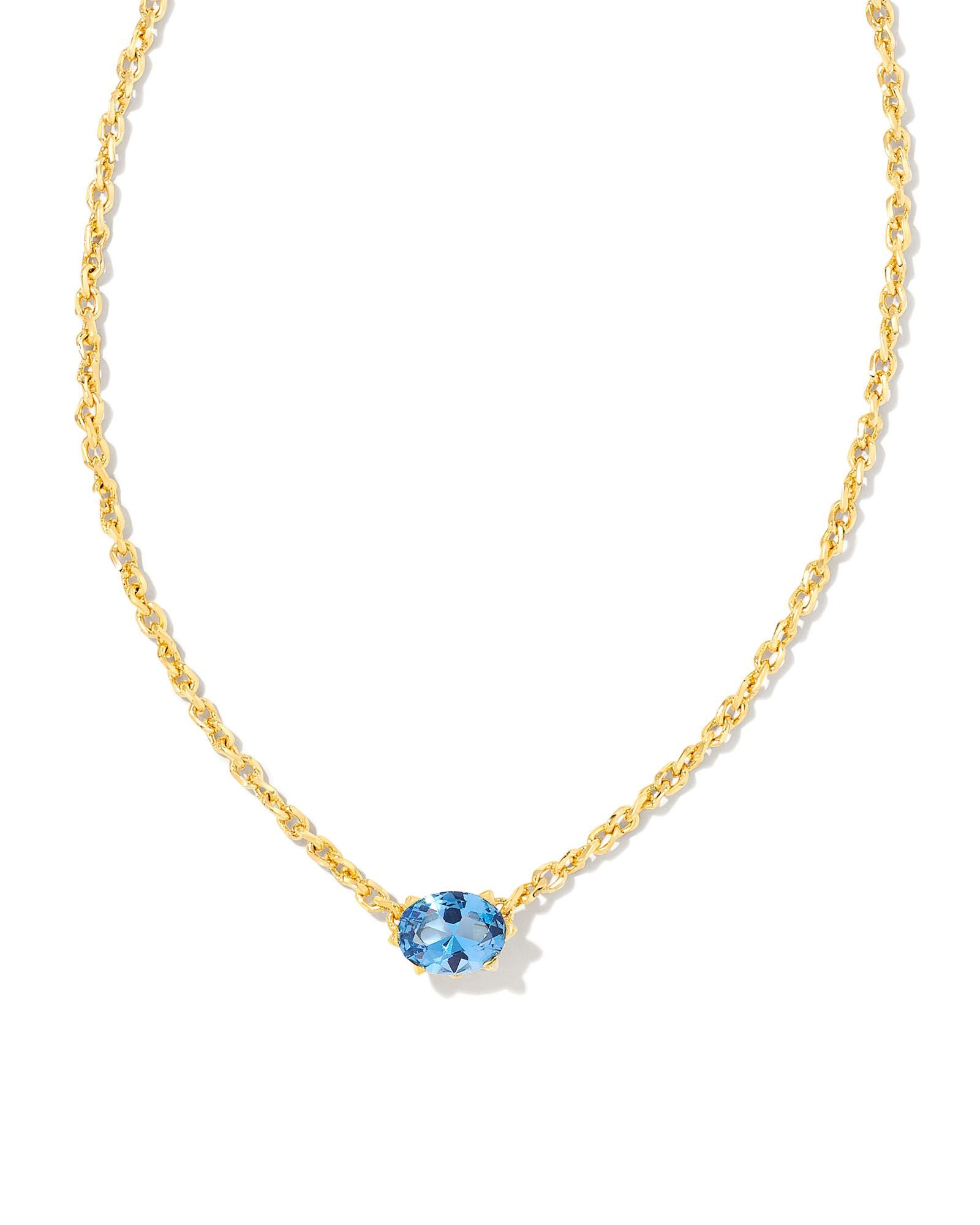Cailin Blue Violet Crystal Pendant Necklace